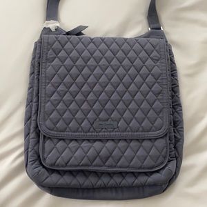 Vera Bradley Carbon Gray Mail Bag NWT